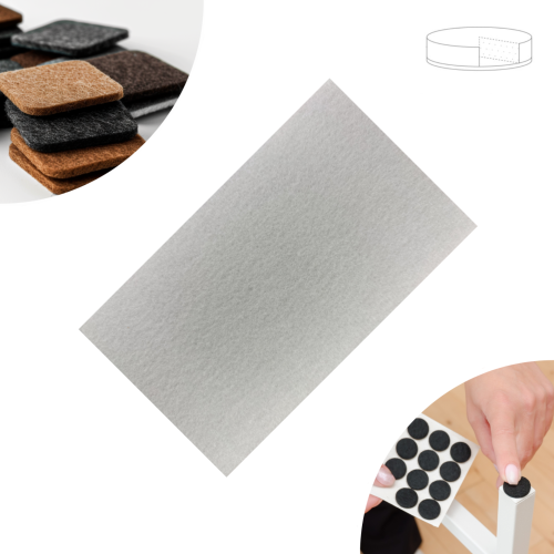 Podkładka filcowa samoprzylepna 150 x 90 biała 500 g/m2 BASIC