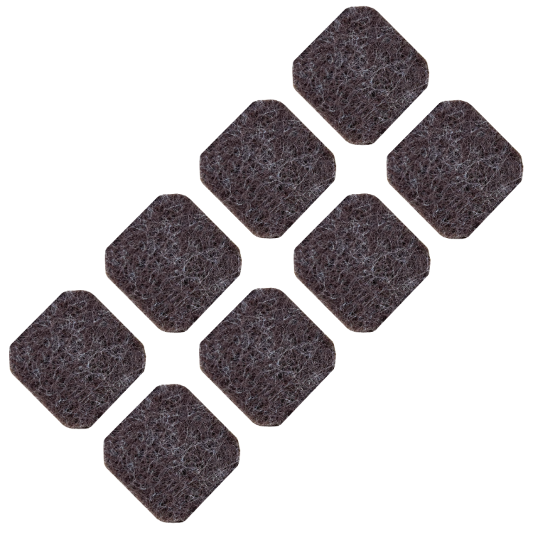 Podkładki filcowe samoprzylepne 34 x 34 brązowe 500 g/m2 (op. 8 szt.) BASIC