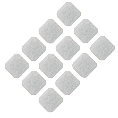 Podkładki filcowe samoprzylepne 28 x 28 białe 500 g/m2 (op. 12 szt.) BASIC