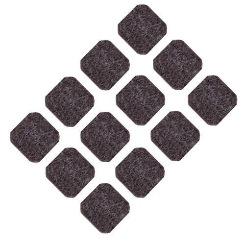 Podkładki filcowe samoprzylepne 28 x 28 brązowe 500 g/m2 (op. 12 szt.) BASIC