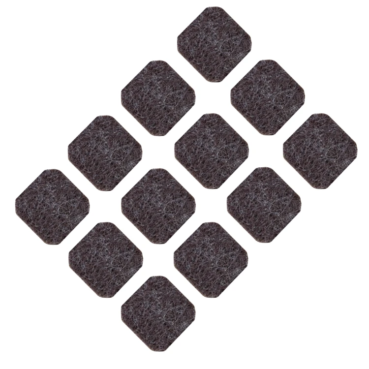 Podkładki filcowe samoprzylepne 28 x 28 brązowe 500 g/m2 (op. 12 szt.) BASIC