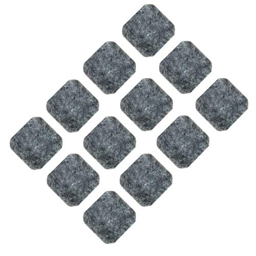 Podkładki filcowe samoprzylepne 28 x 28 szare 500 g/m2 (op. 12 szt.) BASIC