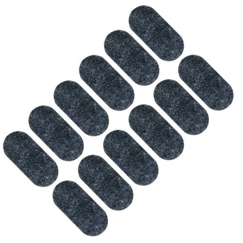 Podkładki filcowe samoprzylepne 44 x 20 czarne 500 g/m2 (op. 12 szt.) BASIC