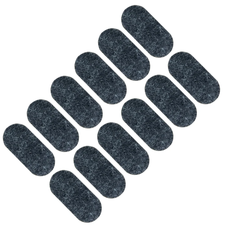 Podkładki filcowe samoprzylepne 44 x 20 czarne 500 g/m2 (op. 12 szt.) BASIC