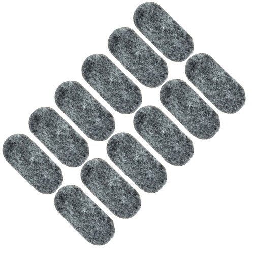 Podkładki filcowe samoprzylepne 44 x 20 szare 500 g/m2 (op. 12 szt.) BASIC
