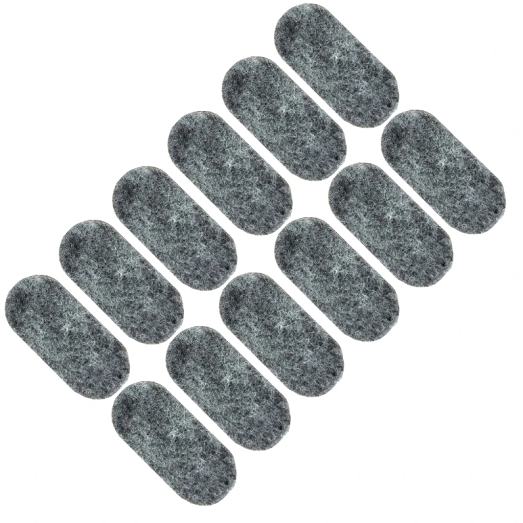 Podkładki filcowe samoprzylepne 44 x 20 szare 500 g/m2 (op. 12 szt.) BASIC