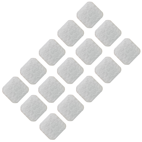 Podkładki filcowe samoprzylepne 25 x 25 białe 500 g/m2 (op. 15 szt.) BASIC