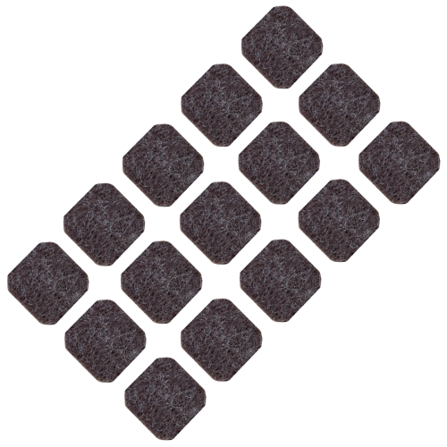 Podkładki filcowe samoprzylepne 25 x 25 brązowe 500 g/m2 (op. 15 szt.) BASIC