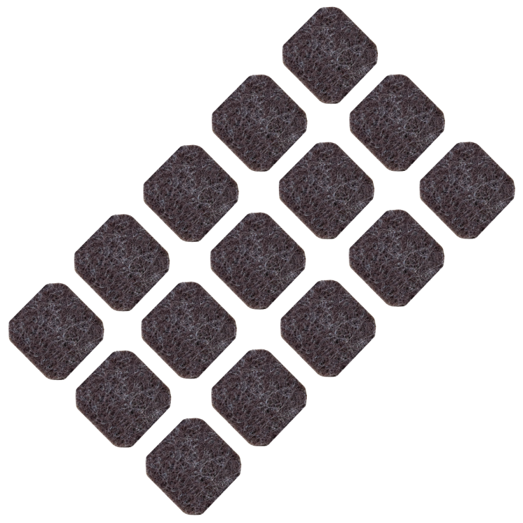 Podkładki filcowe samoprzylepne 25 x 25 brązowe 500 g/m2 (op. 15 szt.) BASIC