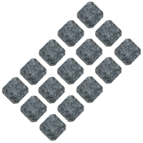 Podkładki filcowe samoprzylepne 25 x 25 szare 500 g/m2 (op. 15 szt.) BASIC