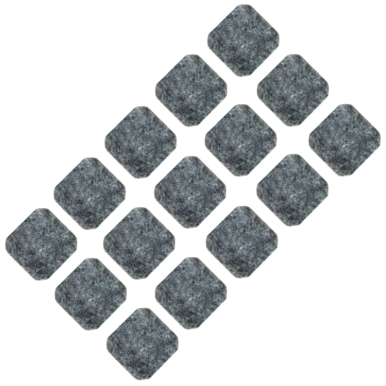 Podkładki filcowe samoprzylepne 25 x 25 szare 500 g/m2 (op. 15 szt.) BASIC