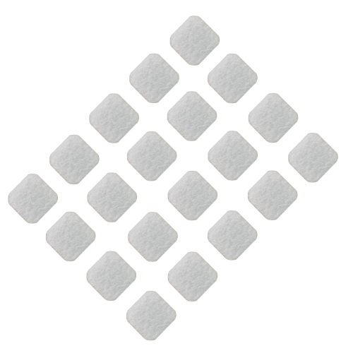 Podkładki filcowe samoprzylepne 22 x 22 białe 500 g/m2 (op. 20 szt.) BASIC