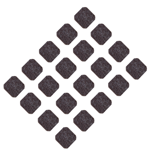Podkładki filcowe samoprzylepne 22 x 22 brązowe 500 g/m2 (op. 20 szt.) BASIC