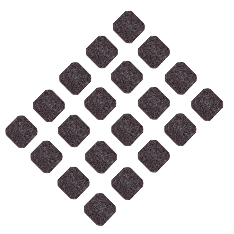 Podkładki filcowe samoprzylepne 22 x 22 brązowe 500 g/m2 (op. 20 szt.) BASIC