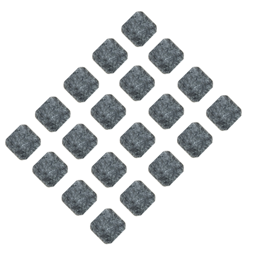 Podkładki filcowe samoprzylepne 22 x 22 szare 500 g/m2 (op. 20 szt.) BASIC