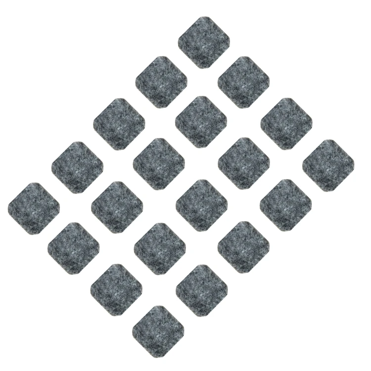 Podkładki filcowe samoprzylepne 22 x 22 szare 500 g/m2 (op. 20 szt.) BASIC