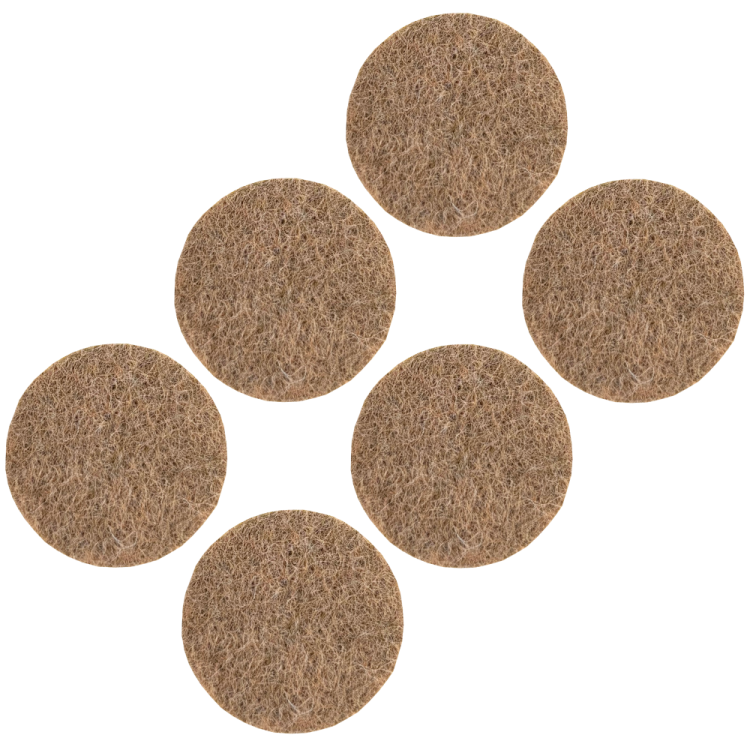 Podkładki filcowe samoprzylepne fi 45 brązowe 1500 g/m2 (op. 6 szt.) PREMIUM