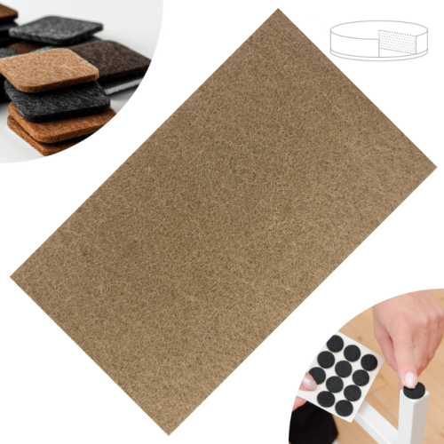 Podkładka filcowa samoprzylepna 310 x 200 brązowa 1500 g/m2 PREMIUM