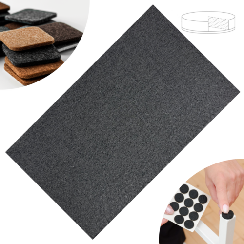 Podkładka filcowa samoprzylepna 310 x 200 czarna 1500 g/m2 PREMIUM