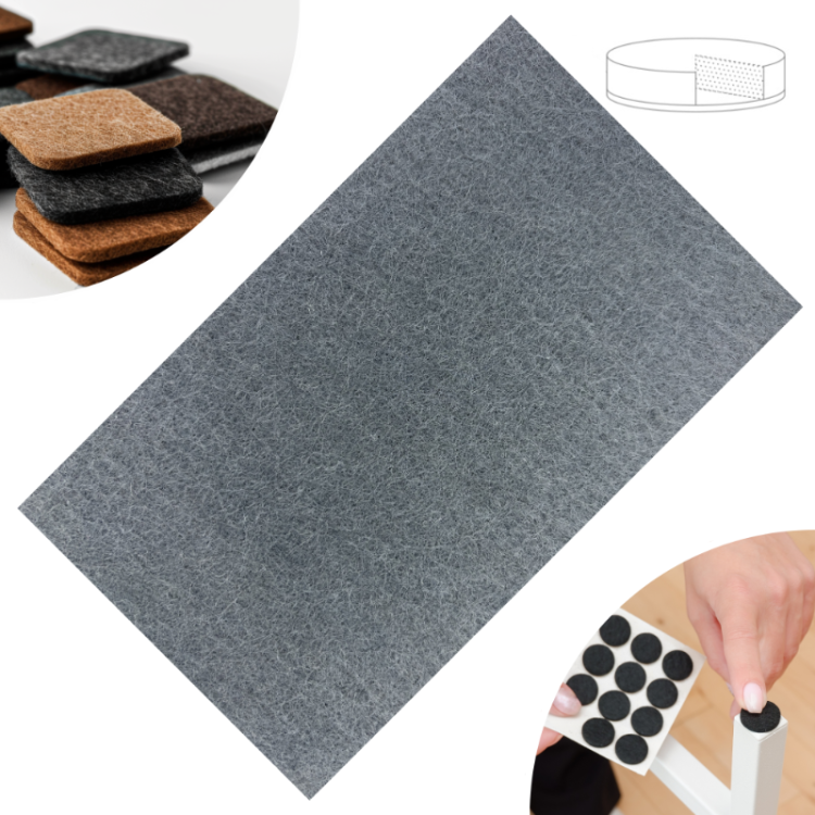 Podkładka filcowa samoprzylepna 310 x 200 szara 1500 g/m2 PREMIUM