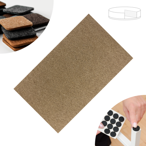 Podkładka filcowa samoprzylepna 310 x 125 brązowa 1500 g/m2 PREMIUM