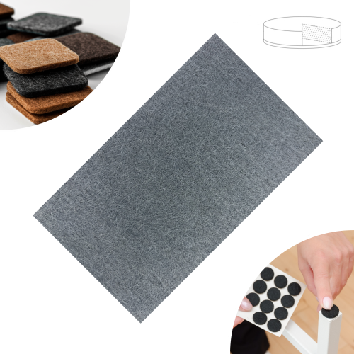 Podkładka filcowa samoprzylepna 310 x 125 szara 1500 g/m2 PREMIUM