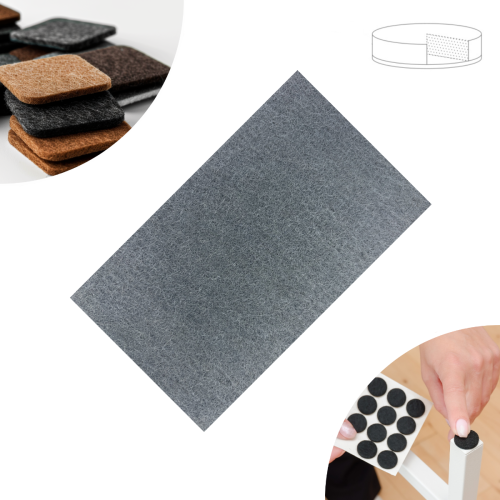Podkładka filcowa samoprzylepna 150 x 90 szara 1500 g/m2 PREMIUM