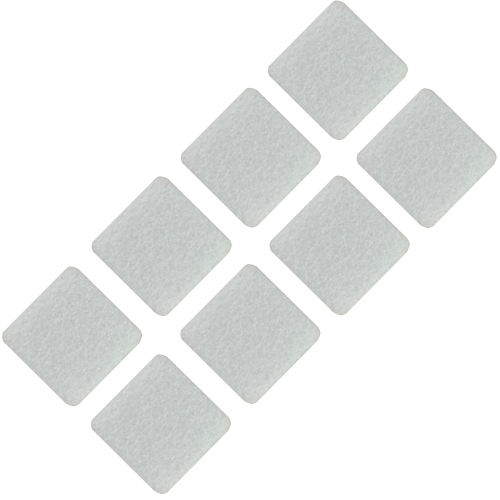 Podkładki filcowe samoprzylepne 34 x 34 białe 1500 g/m2 (op. 8 szt.) PREMIUM