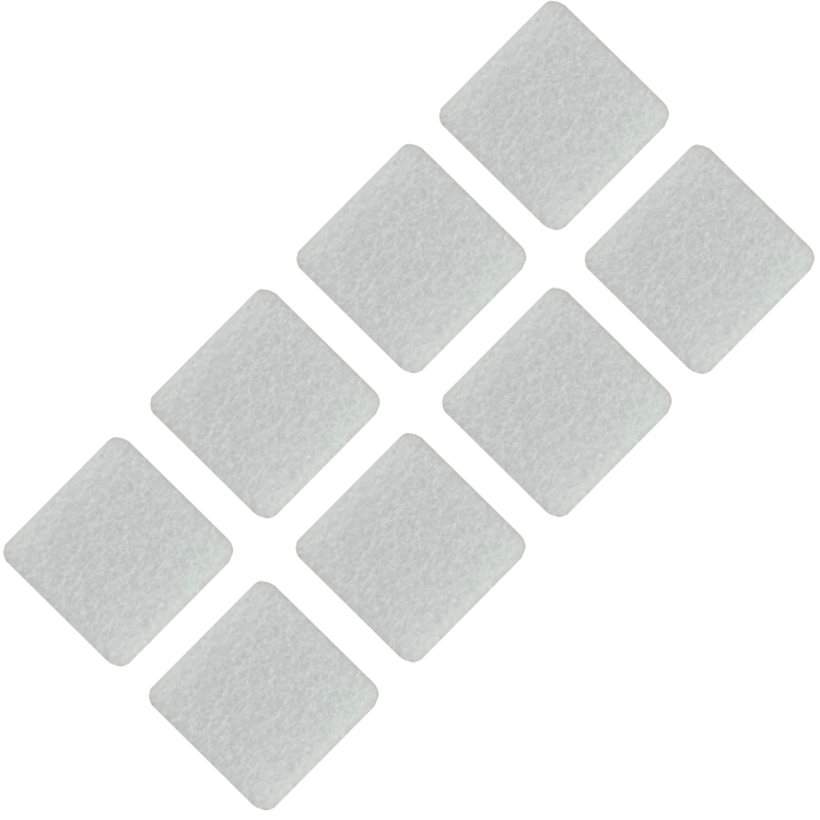 Podkładki filcowe samoprzylepne 34 x 34 białe 1500 g/m2 (op. 8 szt.) PREMIUM