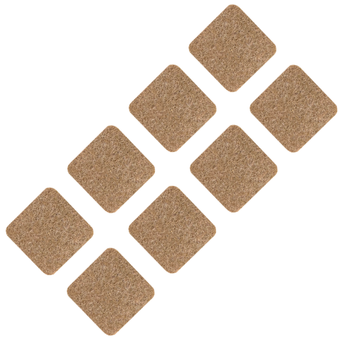 Podkładki filcowe samoprzylepne 34 x 34 brązowe 1500 g/m2 (op. 8 szt.) PREMIUM