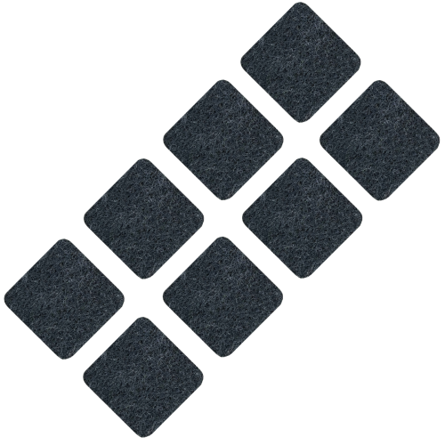 Podkładki filcowe samoprzylepne 34 x 34 czarne 1500 g/m2 (op. 8 szt.) PREMIUM