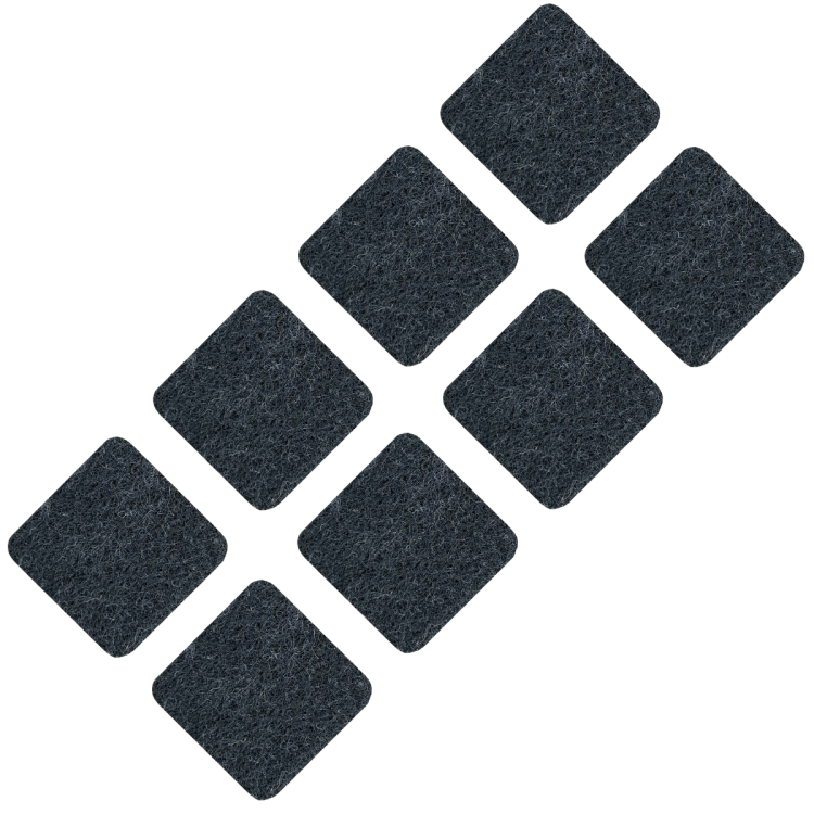 Podkładki filcowe samoprzylepne 34 x 34 czarne 1500 g/m2 (op. 8 szt.) PREMIUM