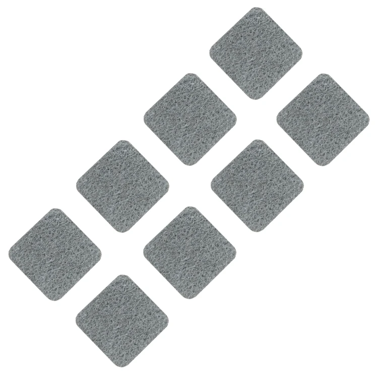 Podkładki filcowe samoprzylepne 34 x 34 szare 1500 g/m2 (op. 8 szt.) PREMIUM