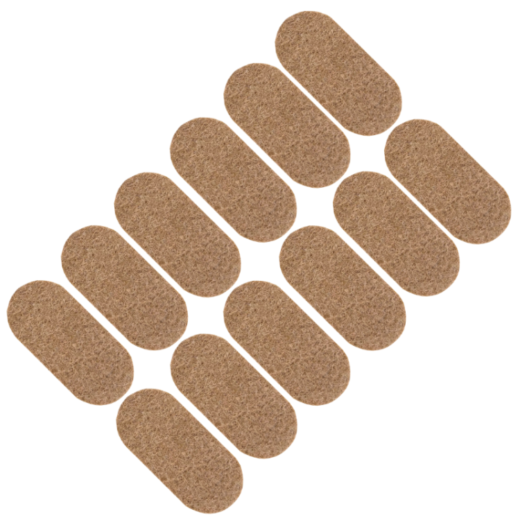 Podkładki filcowe samoprzylepne 44 x 20 brązowe 1500 g/m2 (op. 12 szt.) PREMIUM
