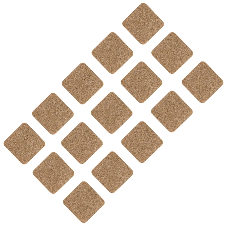 Podkładki filcowe samoprzylepne 25 x 25 brązowe 1500 g/m2 (op. 15 szt.) PREMIUM