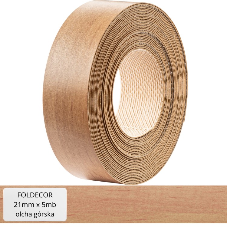 Obrzeże meblowe olcha górska melamina z klejem termotopliwym 21 mm (5 mb)
