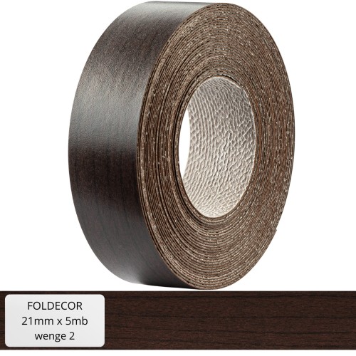 Obrzeże meblowe wenge 2 melamina z klejem termotopliwym 21 mm (5 mb)