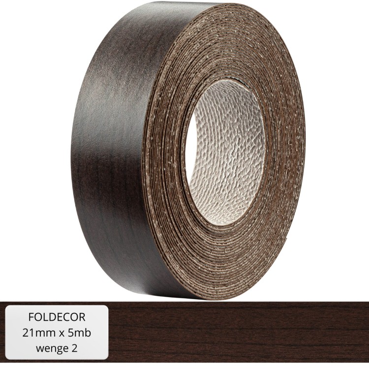 Obrzeże meblowe wenge 2 melamina z klejem termotopliwym 21 mm (5 mb)