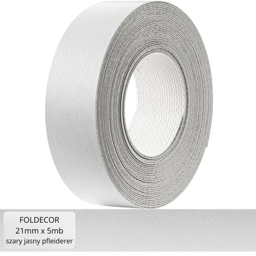 Obrzeże meblowe szary jasny pfleiderer melamina z klejem termotopliwym 21 mm (5 mb)