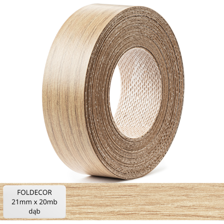 Obrzeże meblowe dąb melamina z klejem termotopliwym 21 mm (20 mb)
