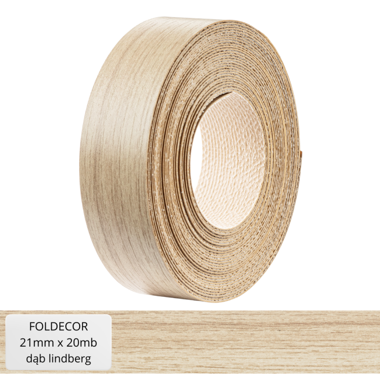 Obrzeże meblowe dąb lindberg melamina z klejem termotopliwym 21 mm (20 mb)