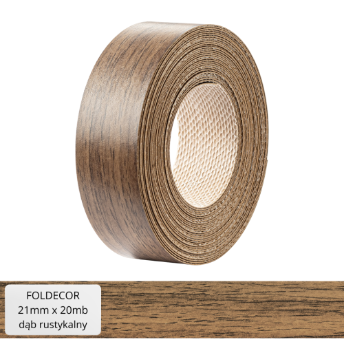 Obrzeże meblowe dąb rustykalny melamina z klejem termotopliwym 21 mm (20 mb)