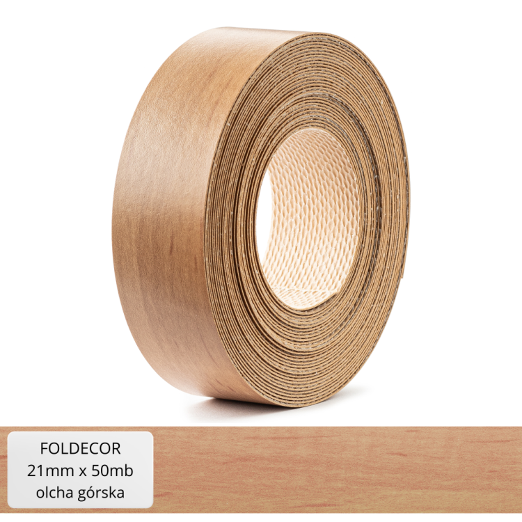 Obrzeże meblowe olcha górska melamina z klejem termotopliwym 21 mm (50 mb)