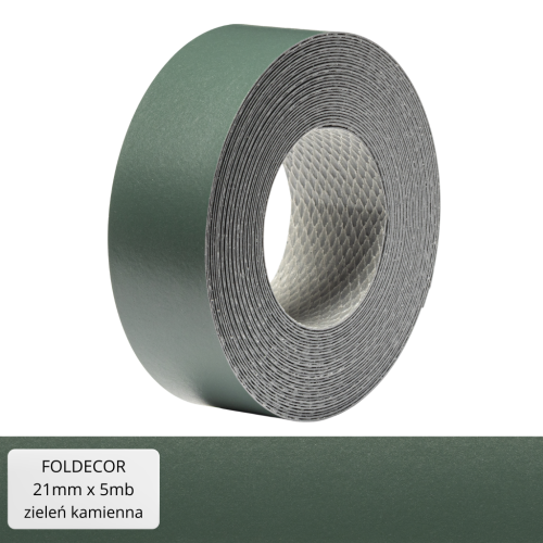Obrzeże meblowe zieleń kamienna melamina z klejem termotopliwym 21 mm (5 mb)